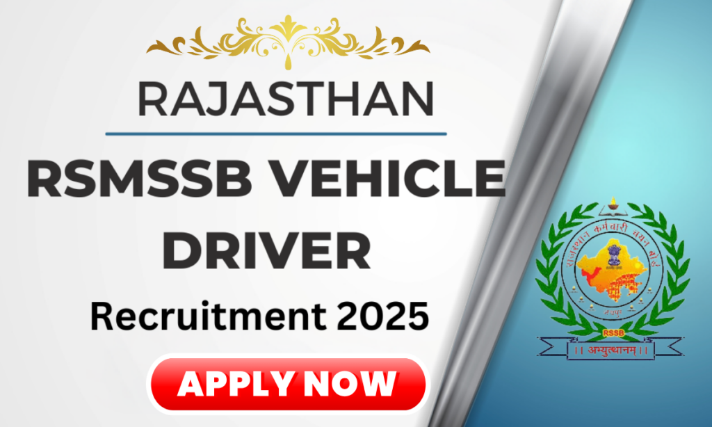 Rajasthan Driver Recruitment 2025