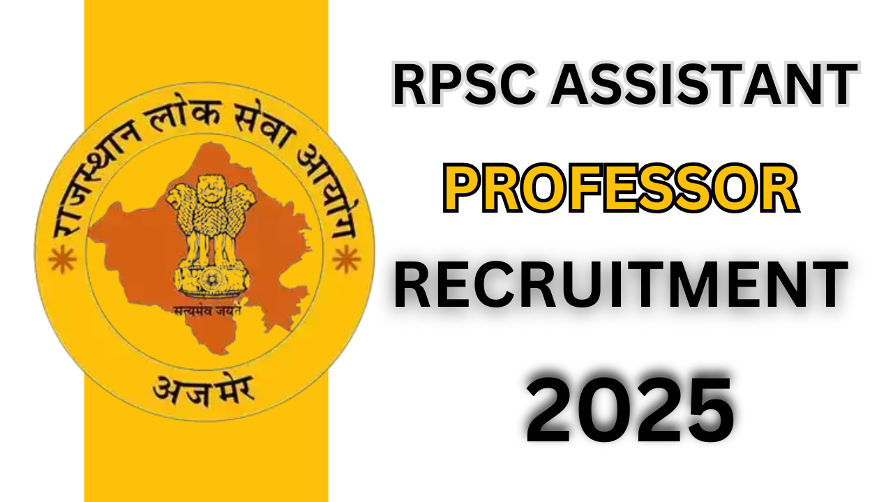 Rajasthan Assistant Professor Vacancy 2025